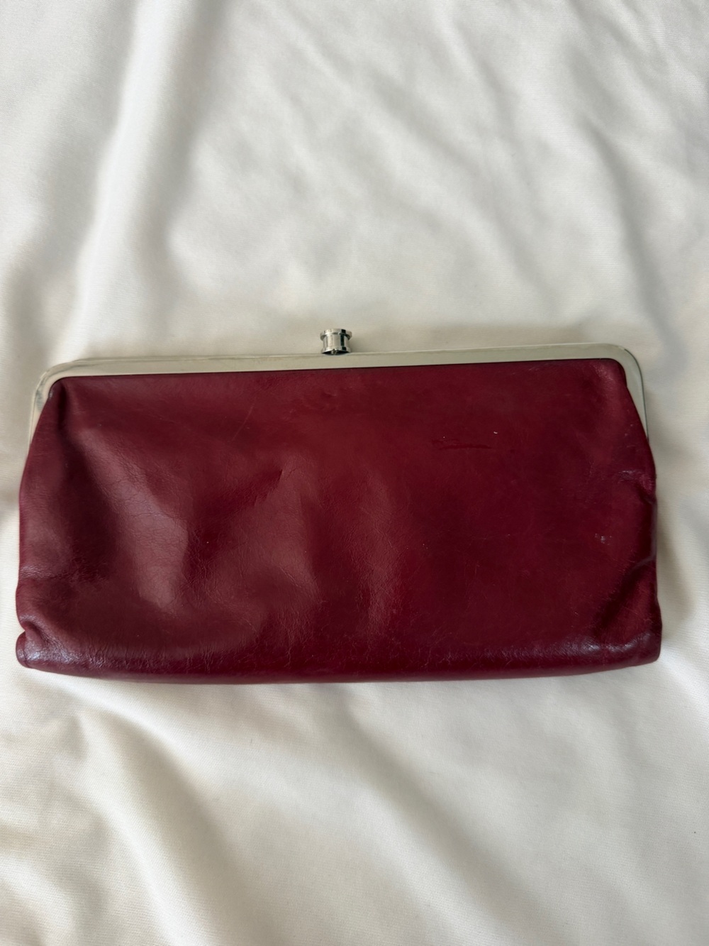 HOBO Burgundy Leather Clasp Wallet